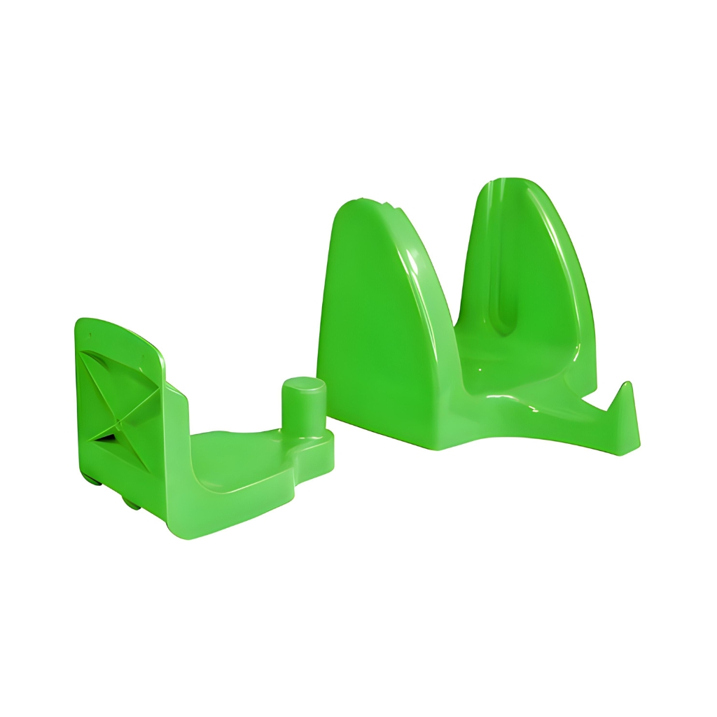 Kit Suporte para Bobina Com Base Parede Tipo L Verde - 2 UNIDADES separados